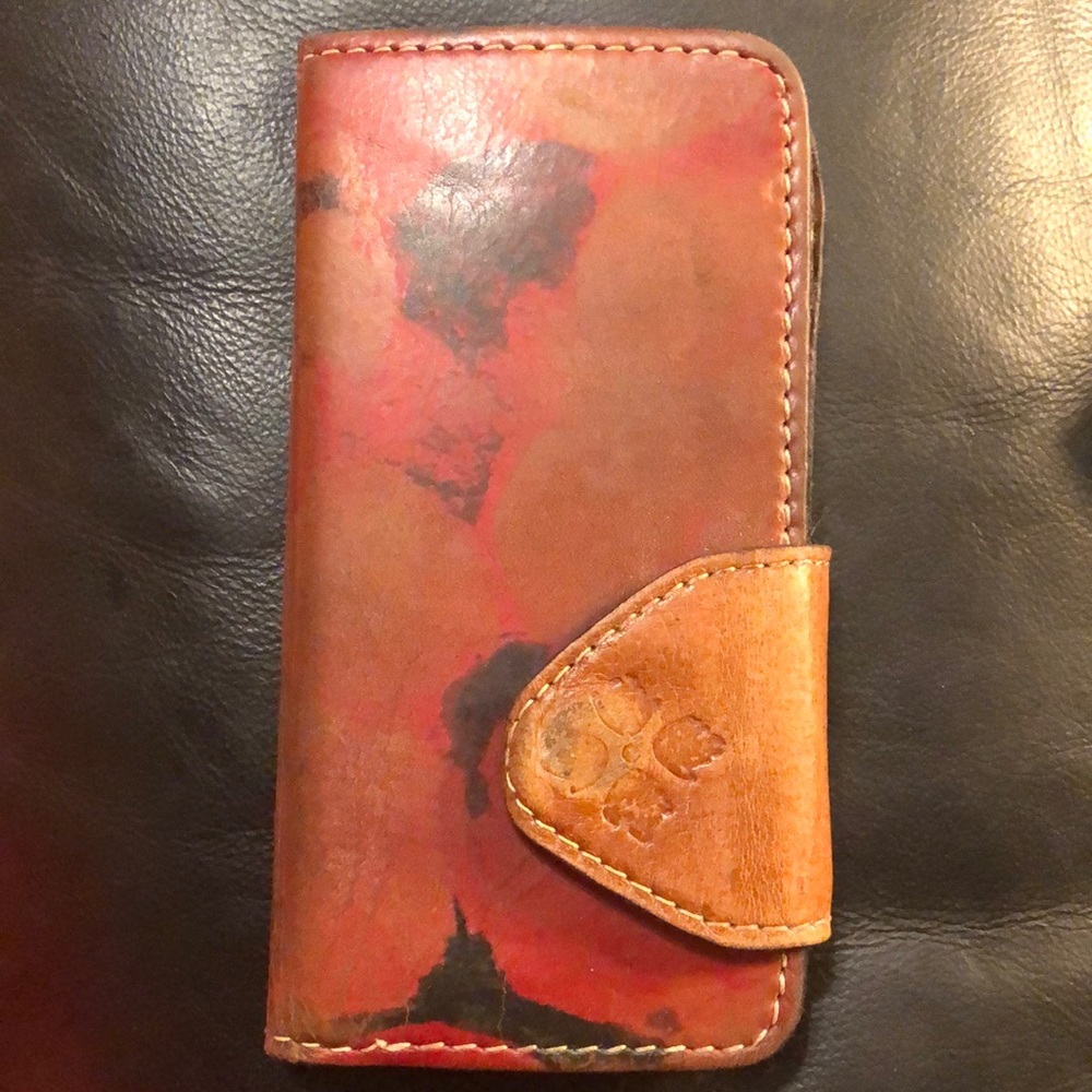Patricia Nash Genuine leather phone case wallet fits iPhone 8